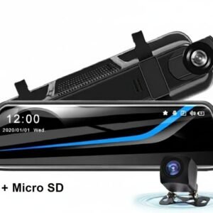 dashcam doble lente hd 1080p + cámara de reversa