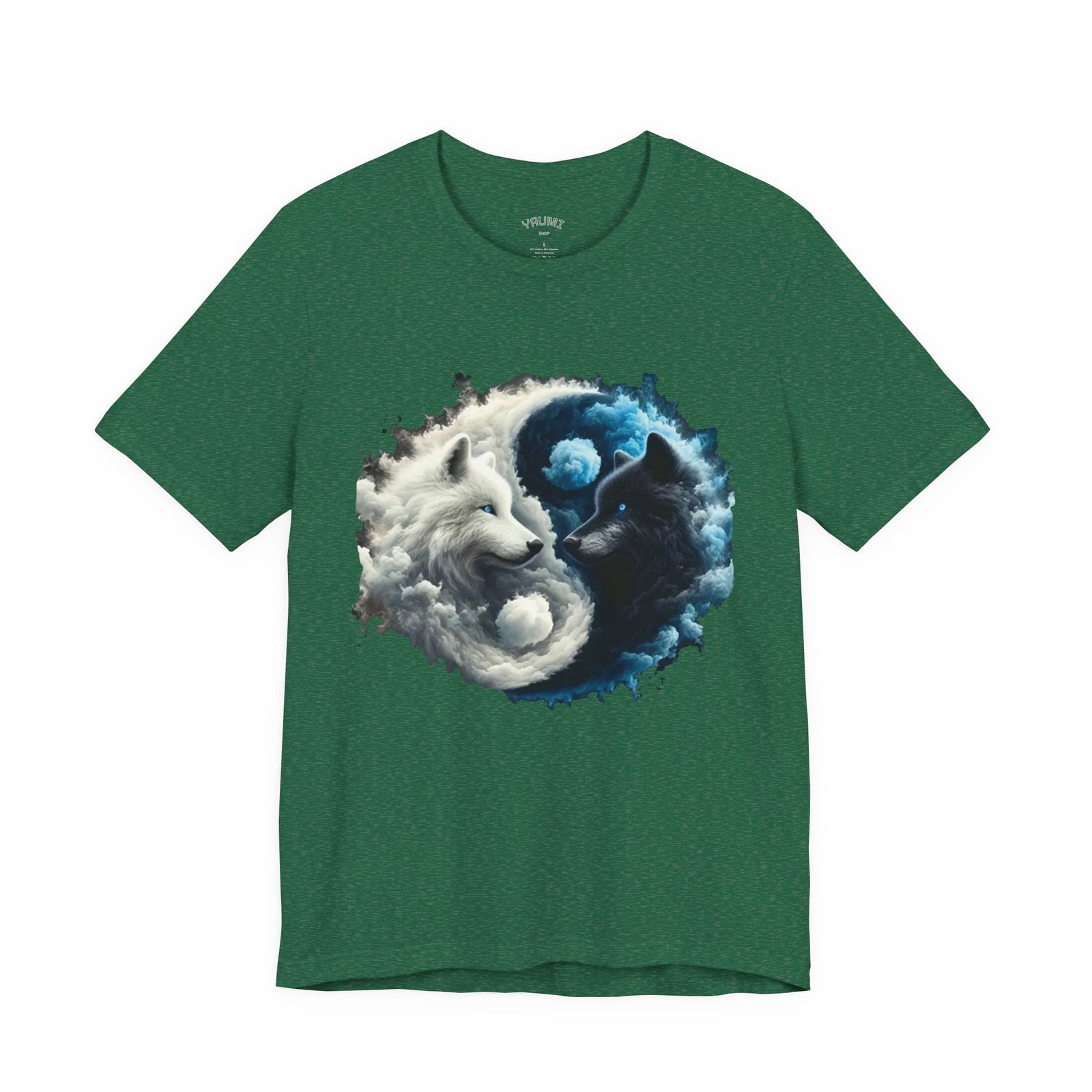 wolf yin yang t shirt — white & black wolf spiritual balance tee wolf yin yang t shirt — white & black wolf spiritual balance tee