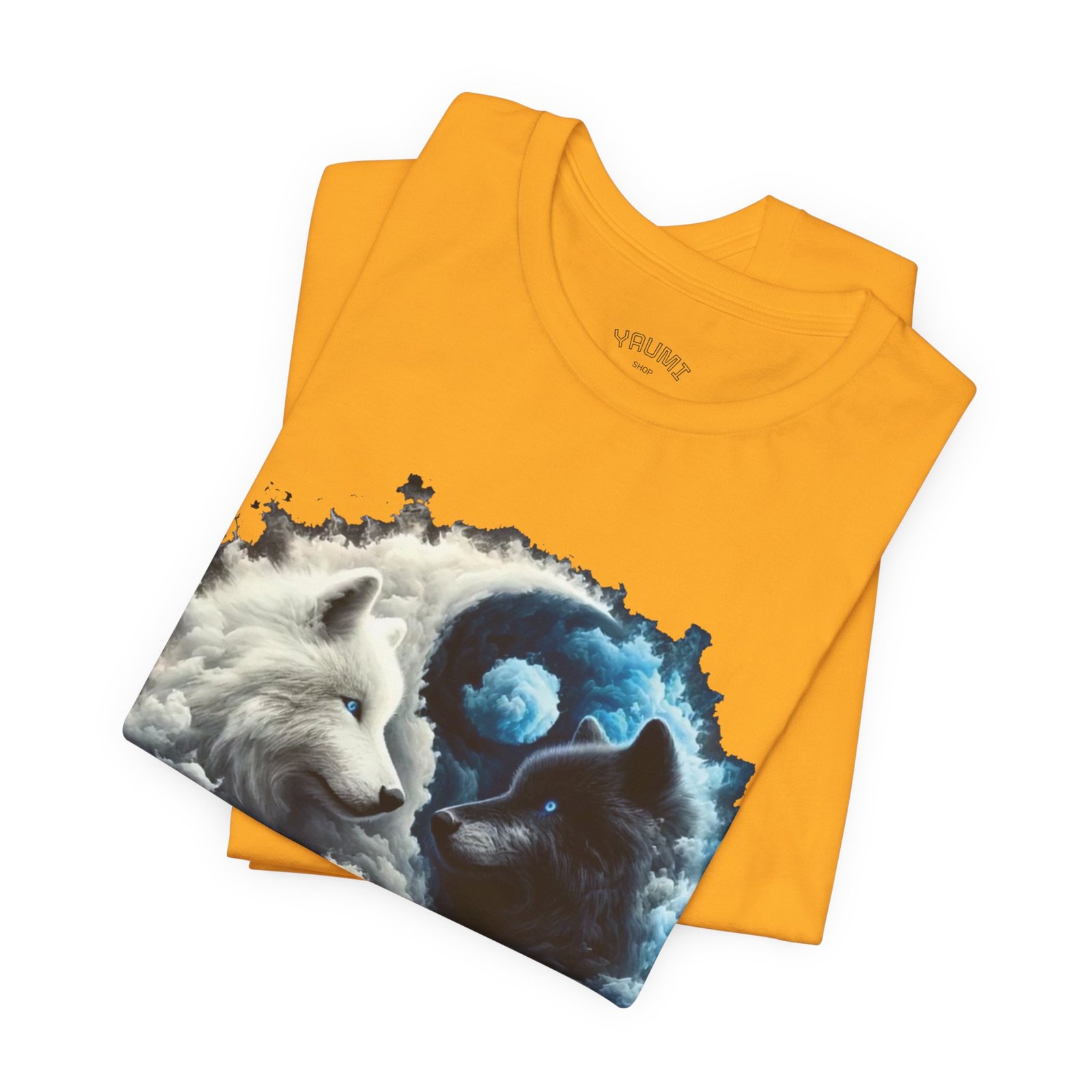 wolf yin yang t shirt — white & black wolf spiritual balance tee wolf yin yang t shirt — white & black wolf spiritual balance tee