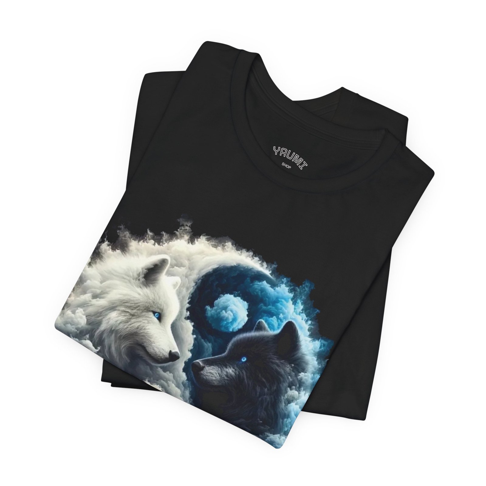 wolf yin yang t shirt — white & black wolf spiritual balance tee wolf yin yang t shirt — white & black wolf spiritual balance tee