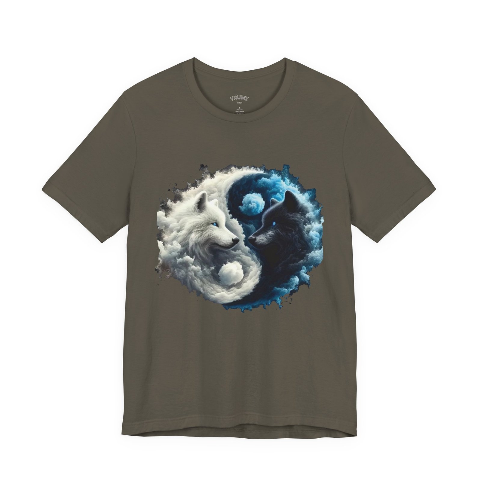 wolf yin yang t shirt — white & black wolf spiritual balance tee wolf yin yang t shirt — white & black wolf spiritual balance tee
