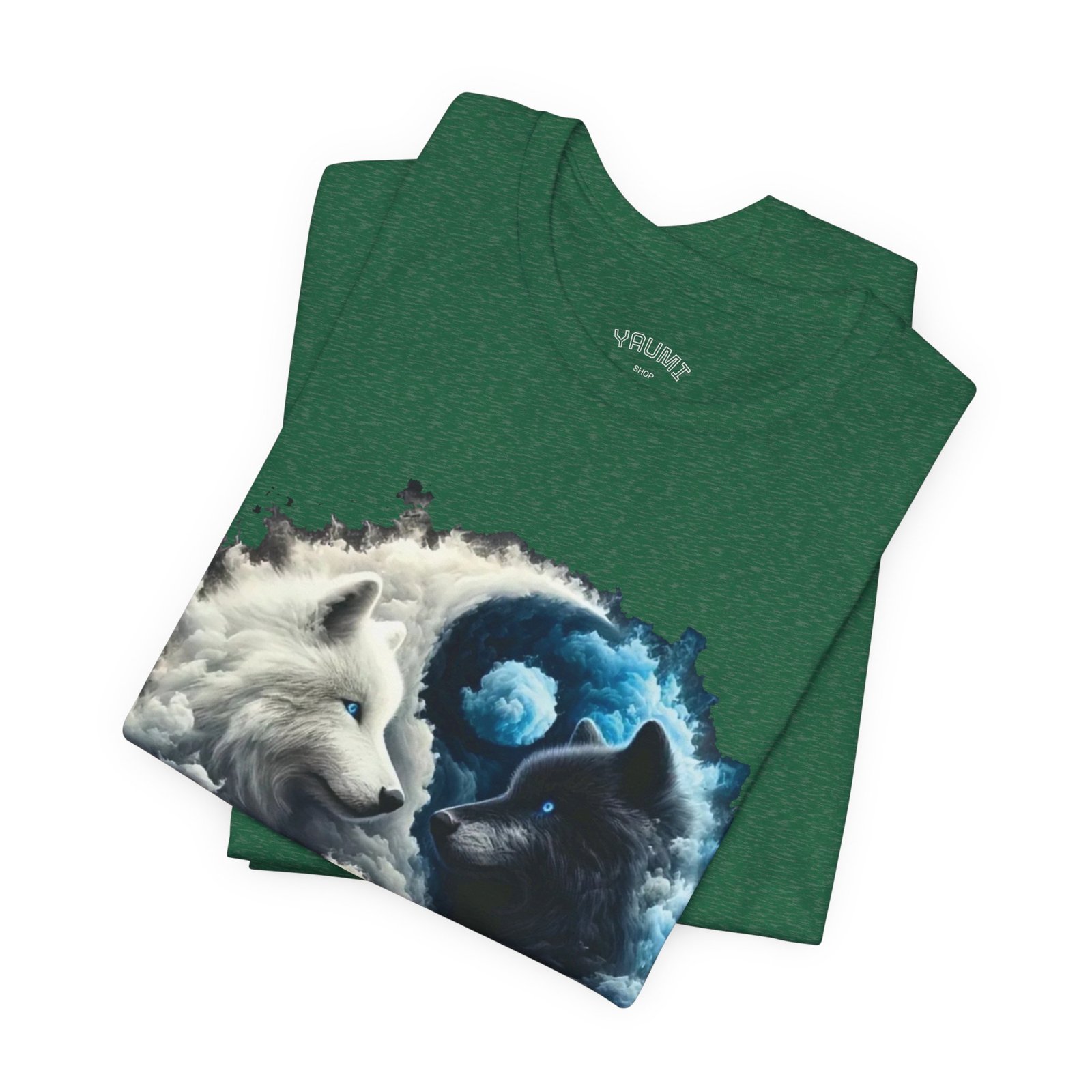 wolf yin yang t shirt — white & black wolf spiritual balance tee wolf yin yang t shirt — white & black wolf spiritual balance tee