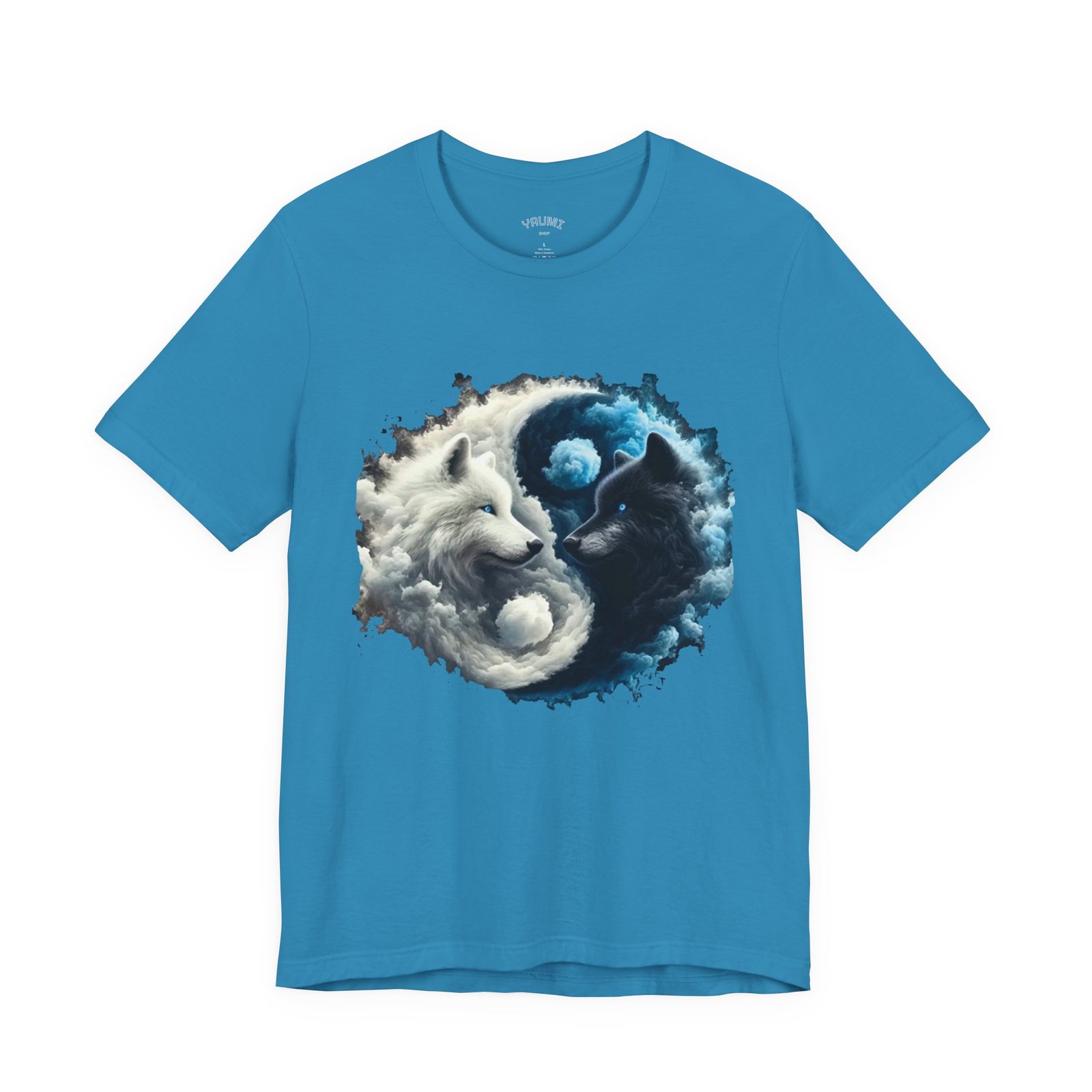 wolf yin yang t shirt — white & black wolf spiritual balance tee wolf yin yang t shirt — white & black wolf spiritual balance tee