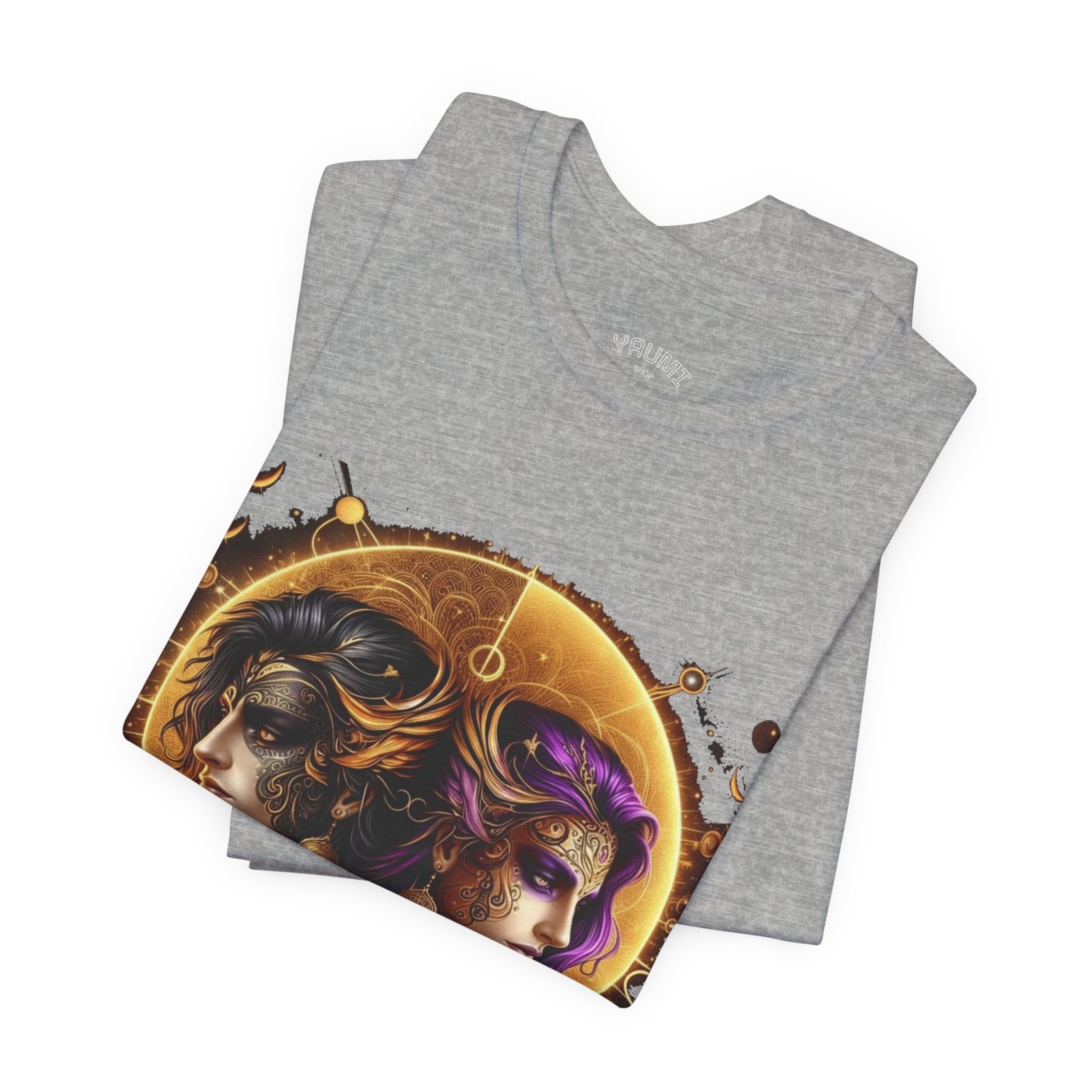 gemini zodiac t shirt — artistic twin portrait astrology tee gemini zodiac t shirt — artistic twin portrait astrology tee