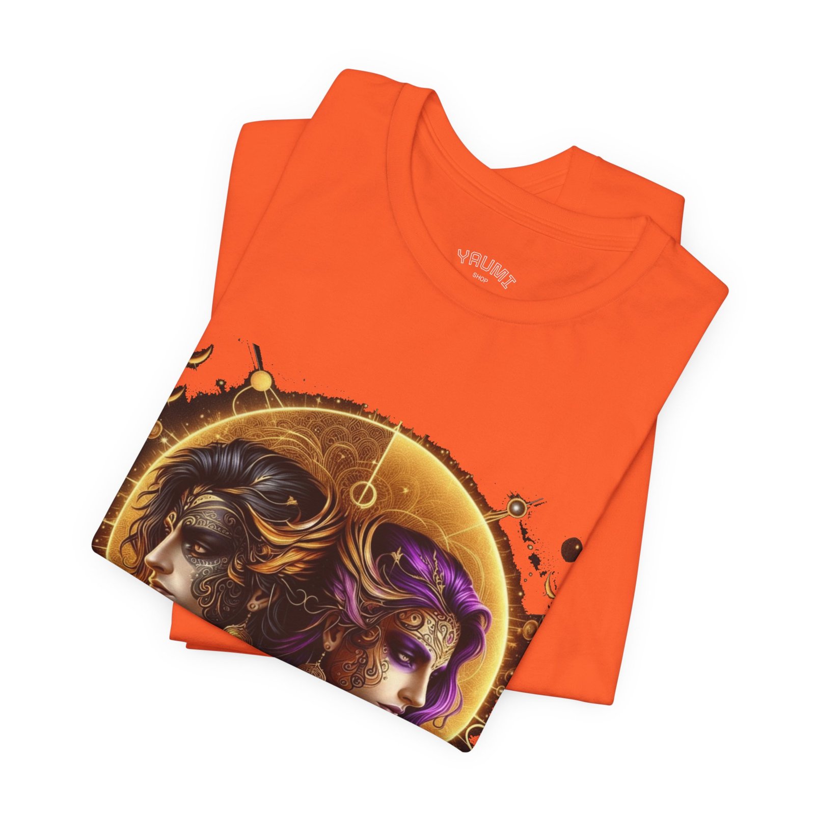 gemini zodiac t shirt — artistic twin portrait astrology tee gemini zodiac t shirt — artistic twin portrait astrology tee