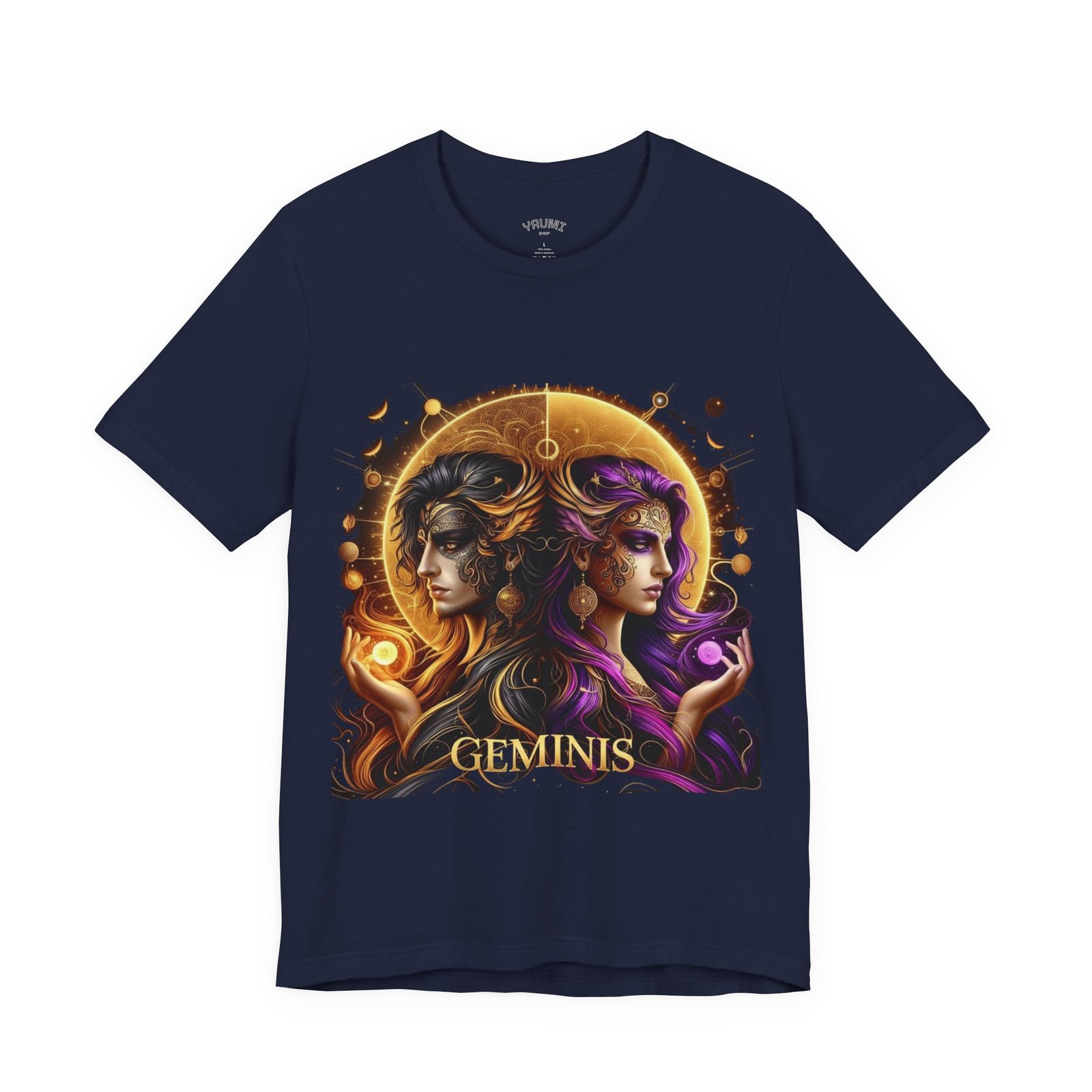 gemini zodiac t shirt — artistic twin portrait astrology tee gemini zodiac t shirt — artistic twin portrait astrology tee