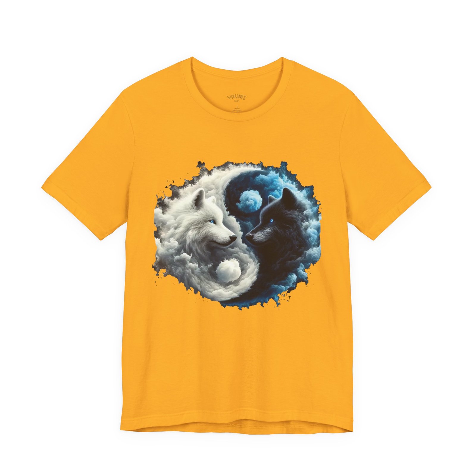 wolf yin yang t shirt — white & black wolf spiritual balance tee wolf yin yang t shirt — white & black wolf spiritual balance tee
