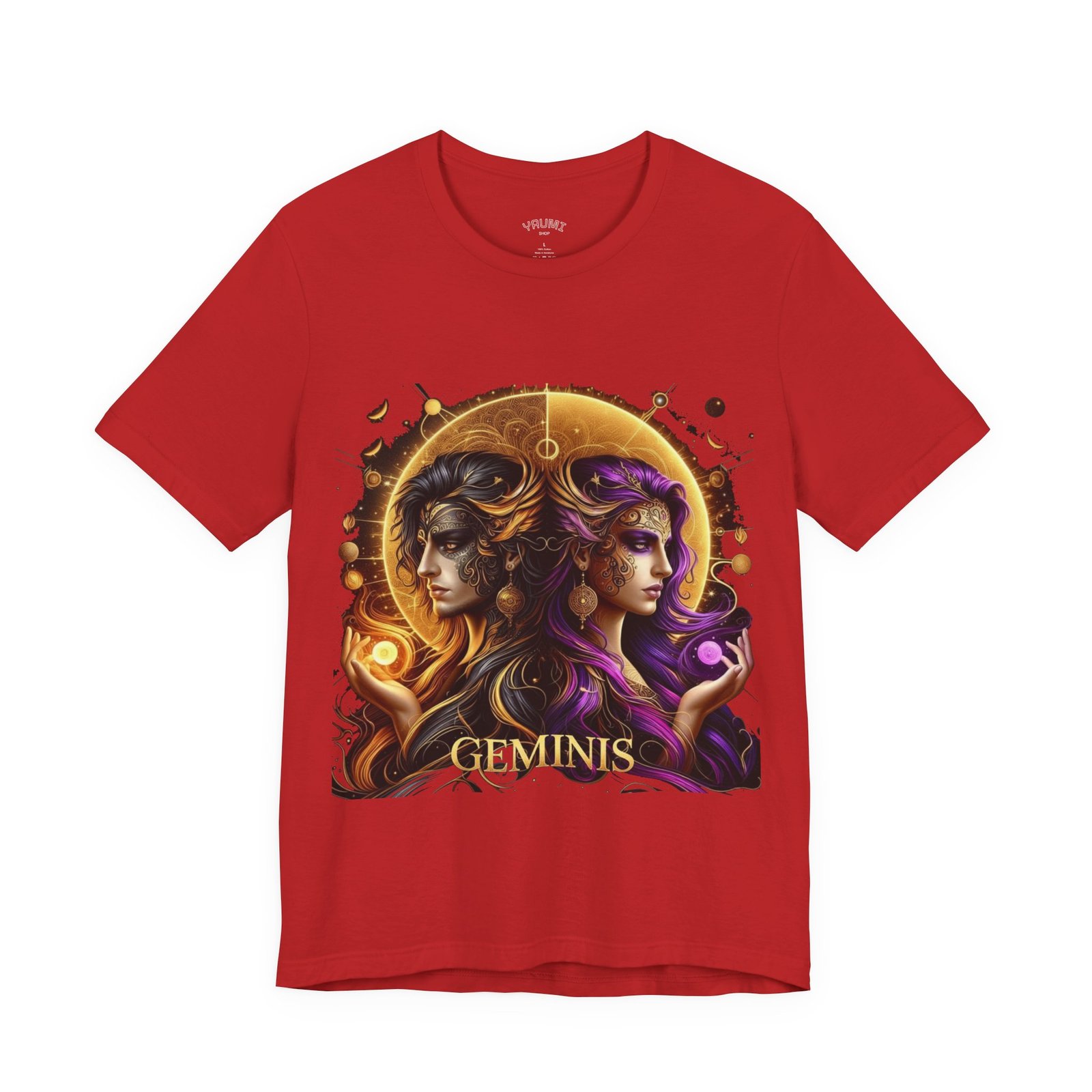 gemini zodiac t shirt — artistic twin portrait astrology tee gemini zodiac t shirt — artistic twin portrait astrology tee
