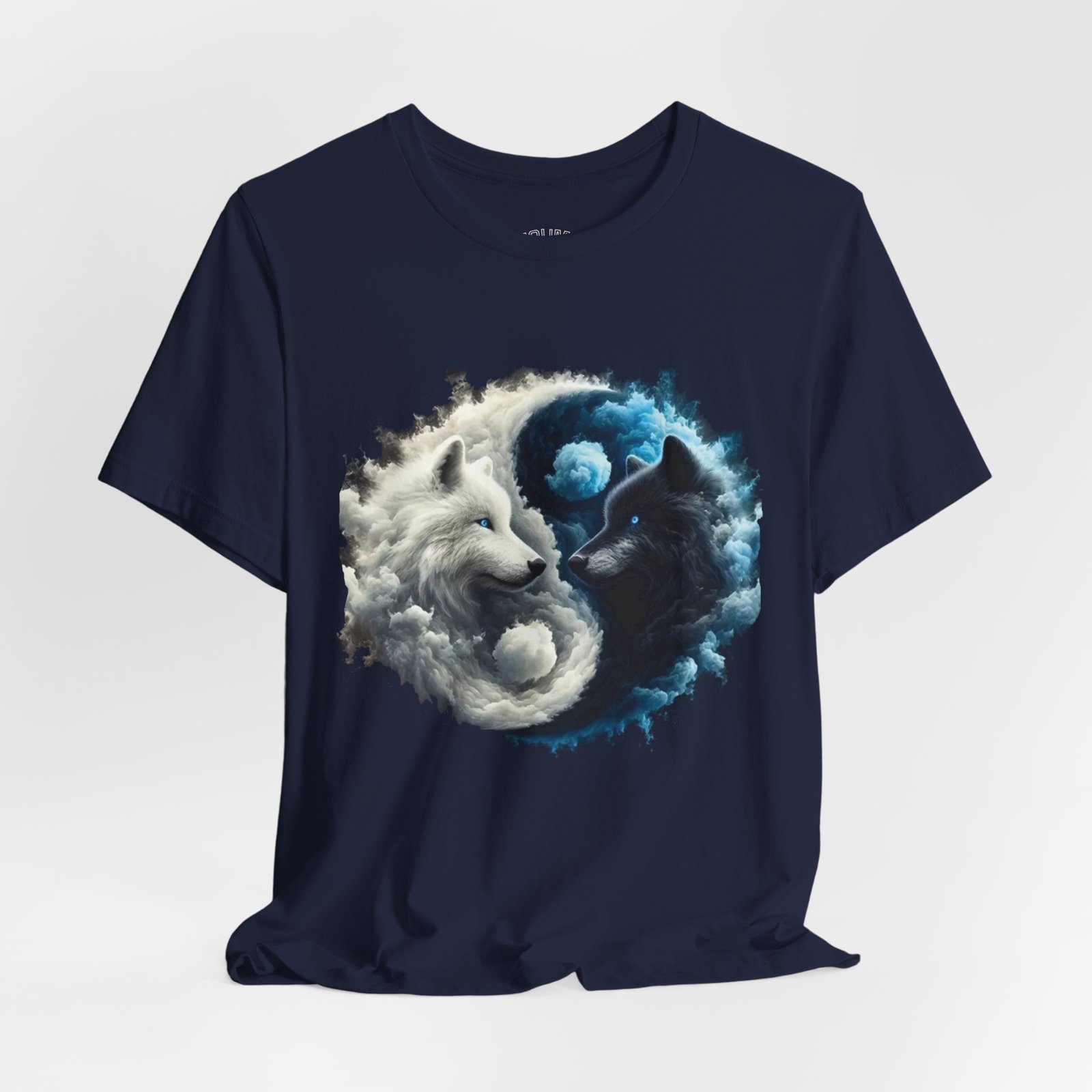 wolf yin yang t shirt — white & black wolf spiritual balance tee wolf yin yang t shirt — white & black wolf spiritual balance tee