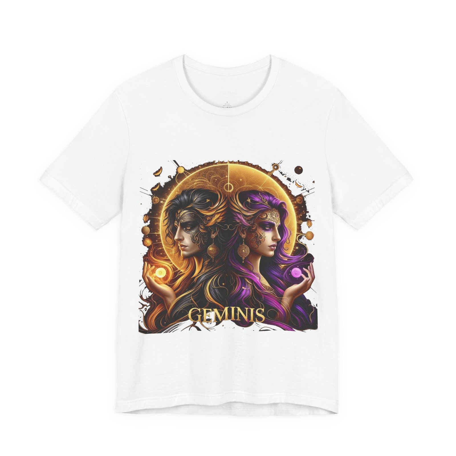 gemini zodiac t shirt — artistic twin portrait astrology tee gemini zodiac t shirt — artistic twin portrait astrology tee