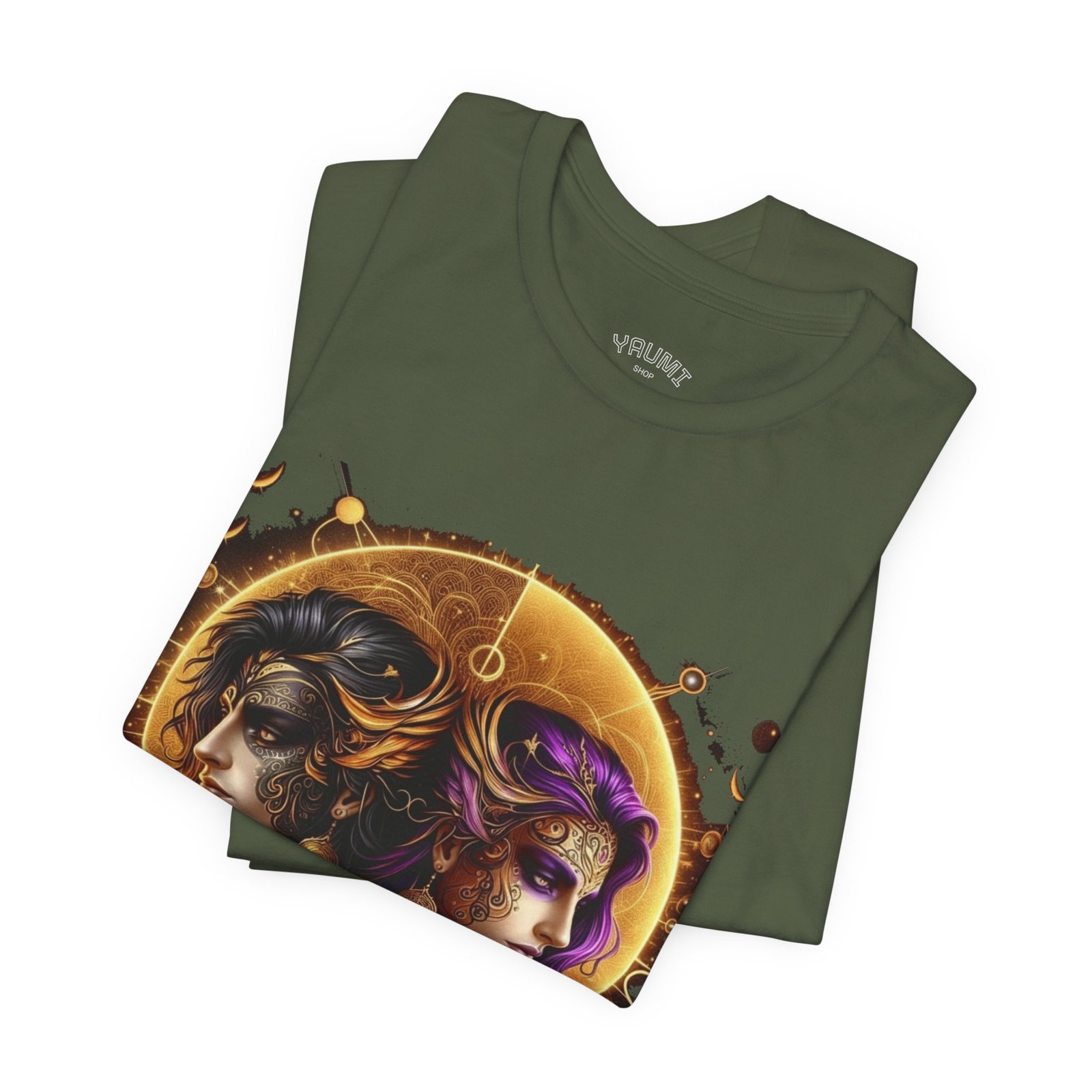 gemini zodiac t shirt — artistic twin portrait astrology tee gemini zodiac t shirt — artistic twin portrait astrology tee