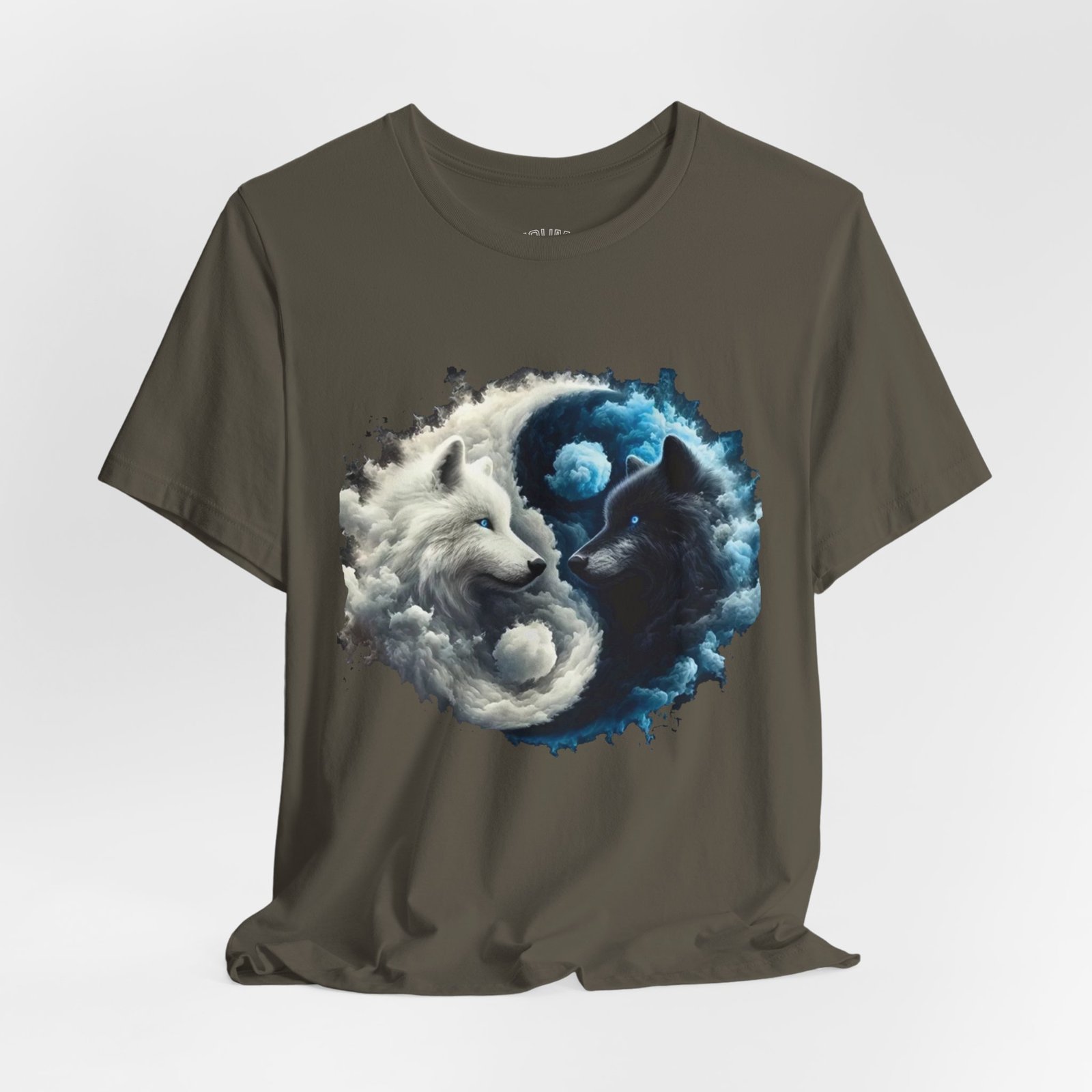 wolf yin yang t shirt — white & black wolf spiritual balance tee wolf yin yang t shirt — white & black wolf spiritual balance tee