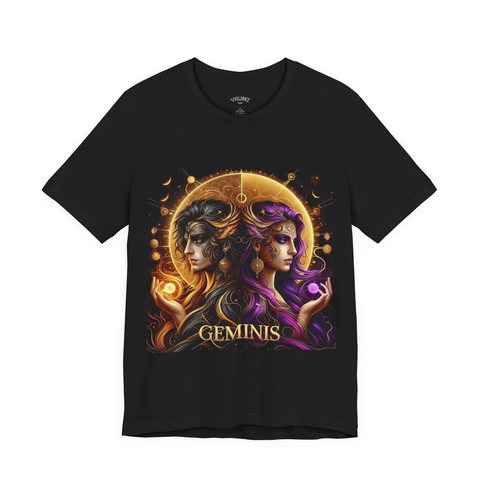 gemini zodiac t shirt — artistic twin portrait astrology tee gemini zodiac t shirt — artistic twin portrait astrology tee