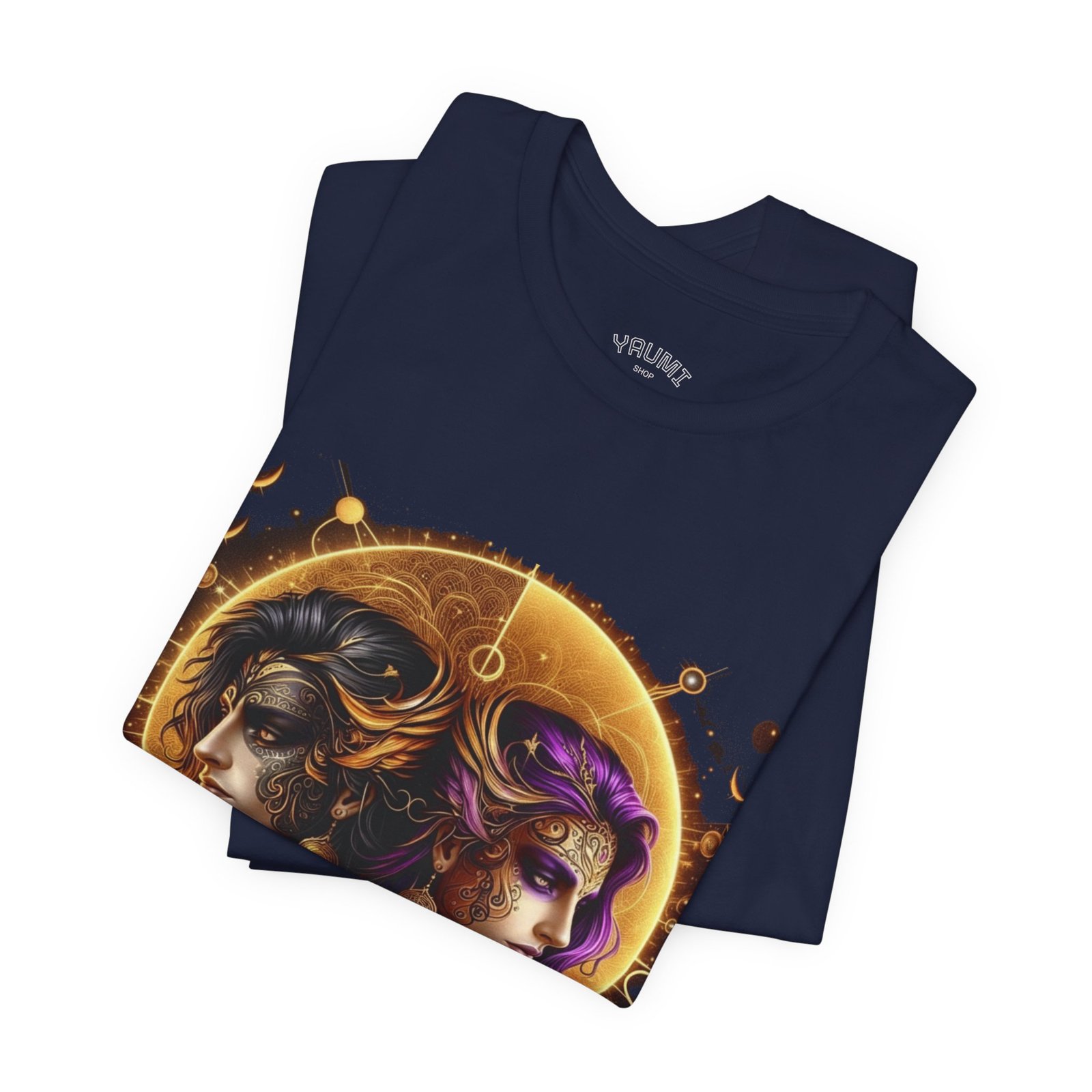 gemini zodiac t shirt — artistic twin portrait astrology tee gemini zodiac t shirt — artistic twin portrait astrology tee