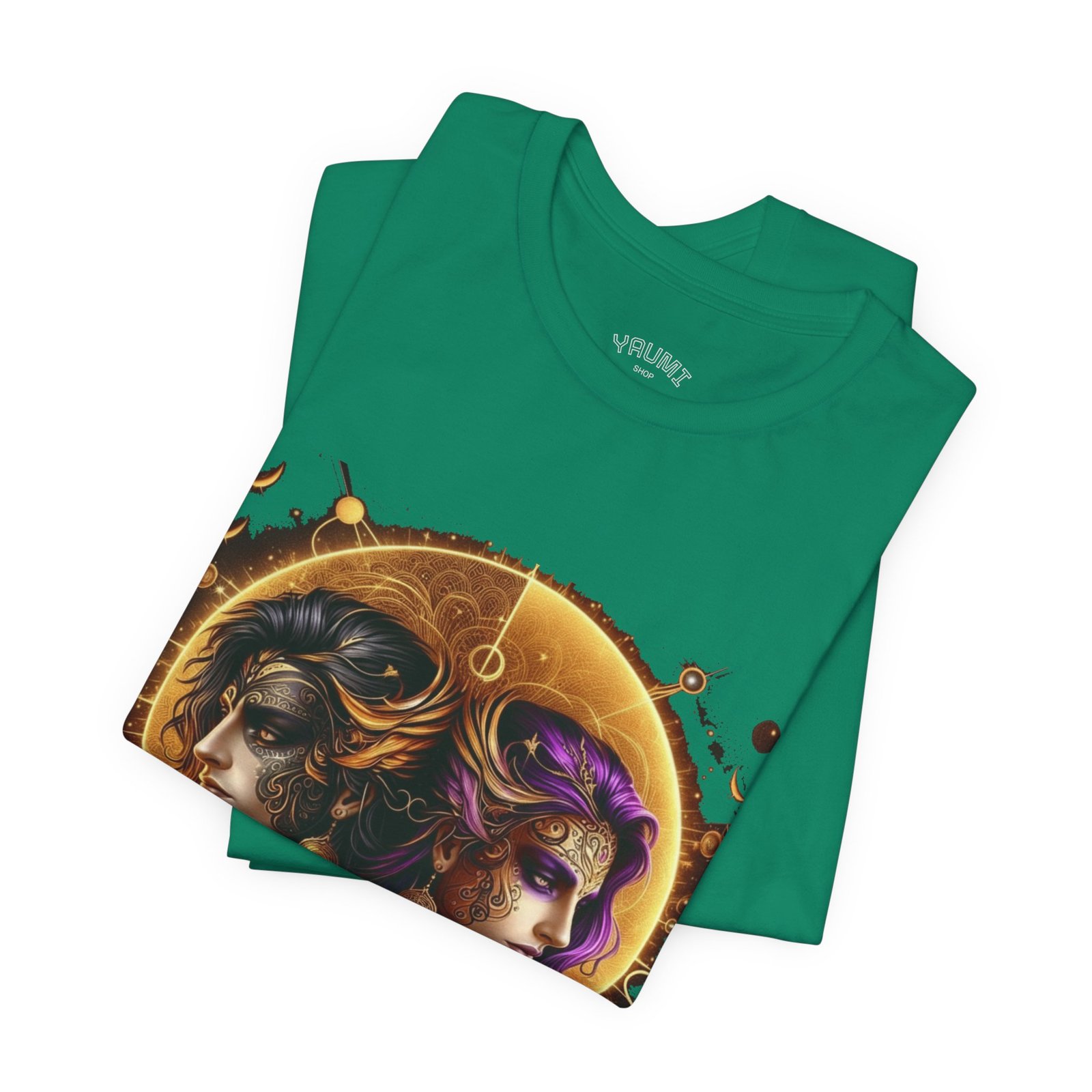 gemini zodiac t shirt — artistic twin portrait astrology tee gemini zodiac t shirt — artistic twin portrait astrology tee