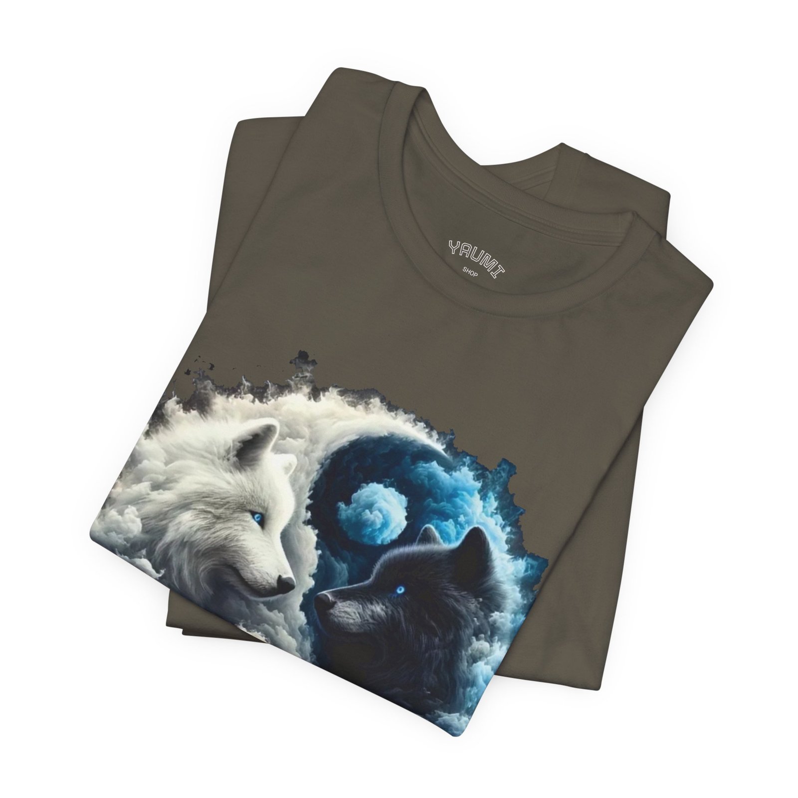 wolf yin yang t shirt — white & black wolf spiritual balance tee wolf yin yang t shirt — white & black wolf spiritual balance tee