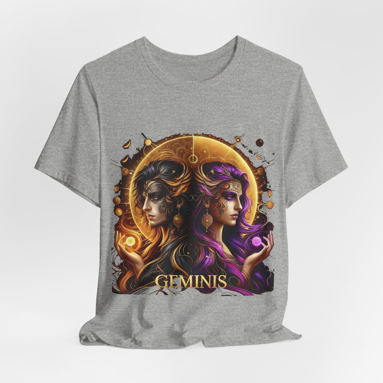 gemini zodiac t shirt — artistic twin portrait astrology tee gemini zodiac t shirt — artistic twin portrait astrology tee