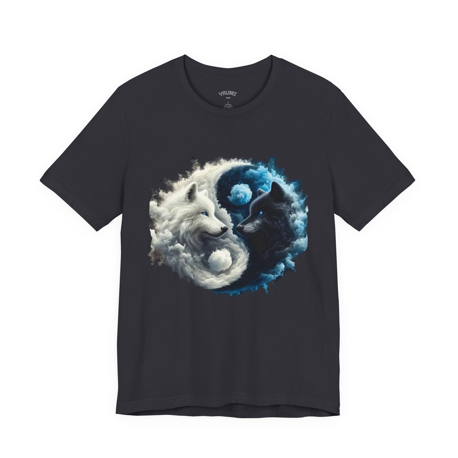 wolf yin yang t shirt — white & black wolf spiritual balance tee wolf yin yang t shirt — white & black wolf spiritual balance tee