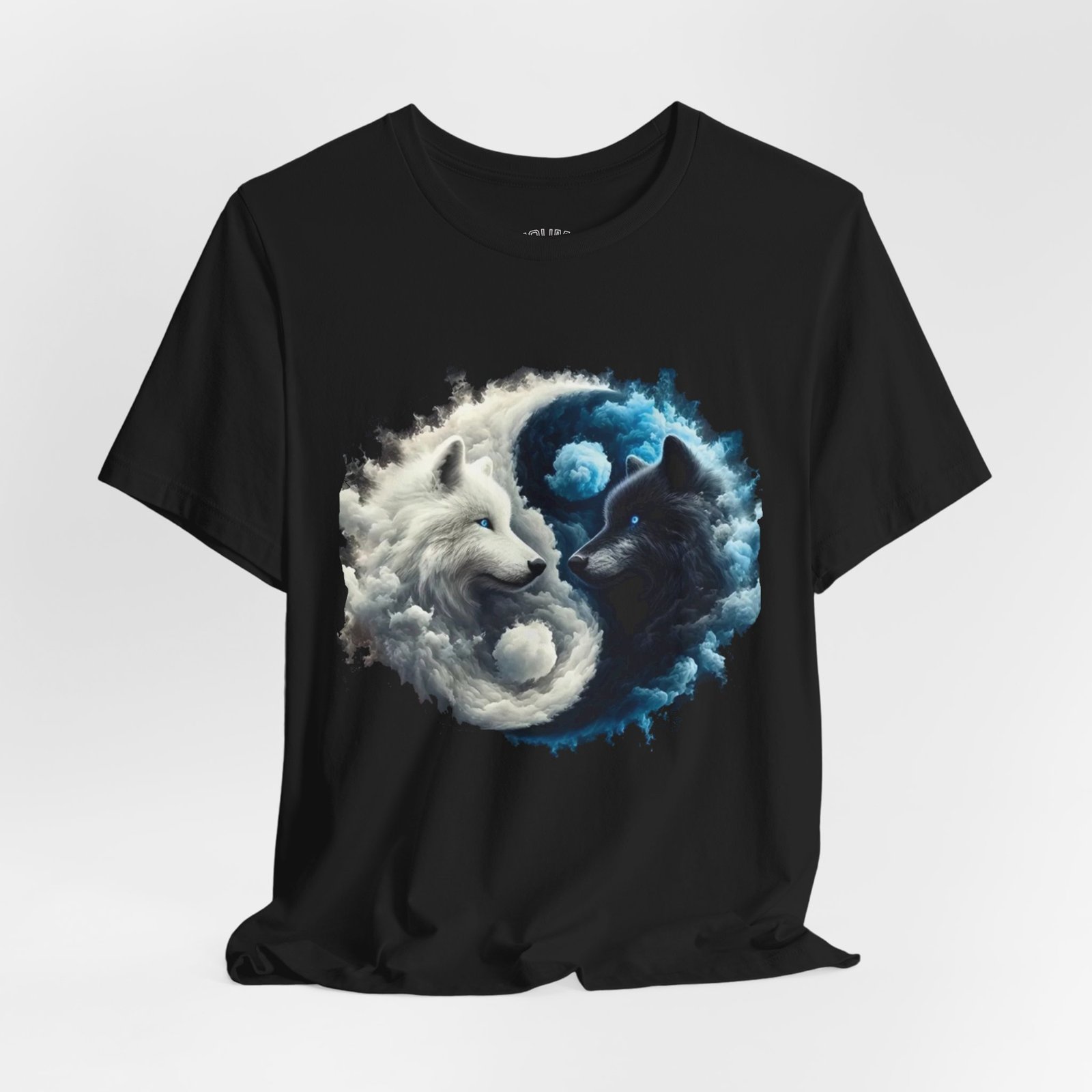 wolf yin yang t shirt — white & black wolf spiritual balance tee wolf yin yang t shirt — white & black wolf spiritual balance tee