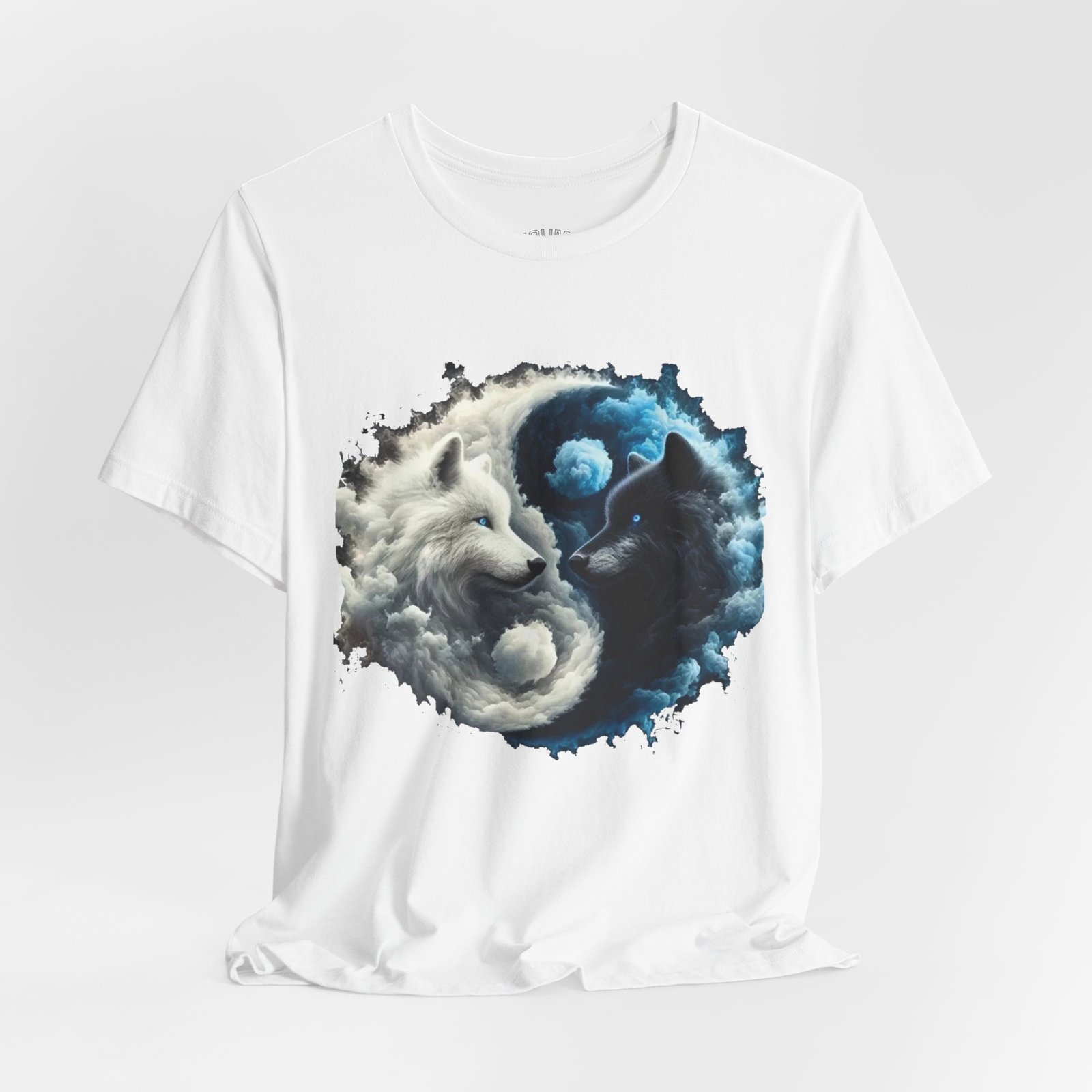wolf yin yang t shirt — white & black wolf spiritual balance tee wolf yin yang t shirt — white & black wolf spiritual balance tee