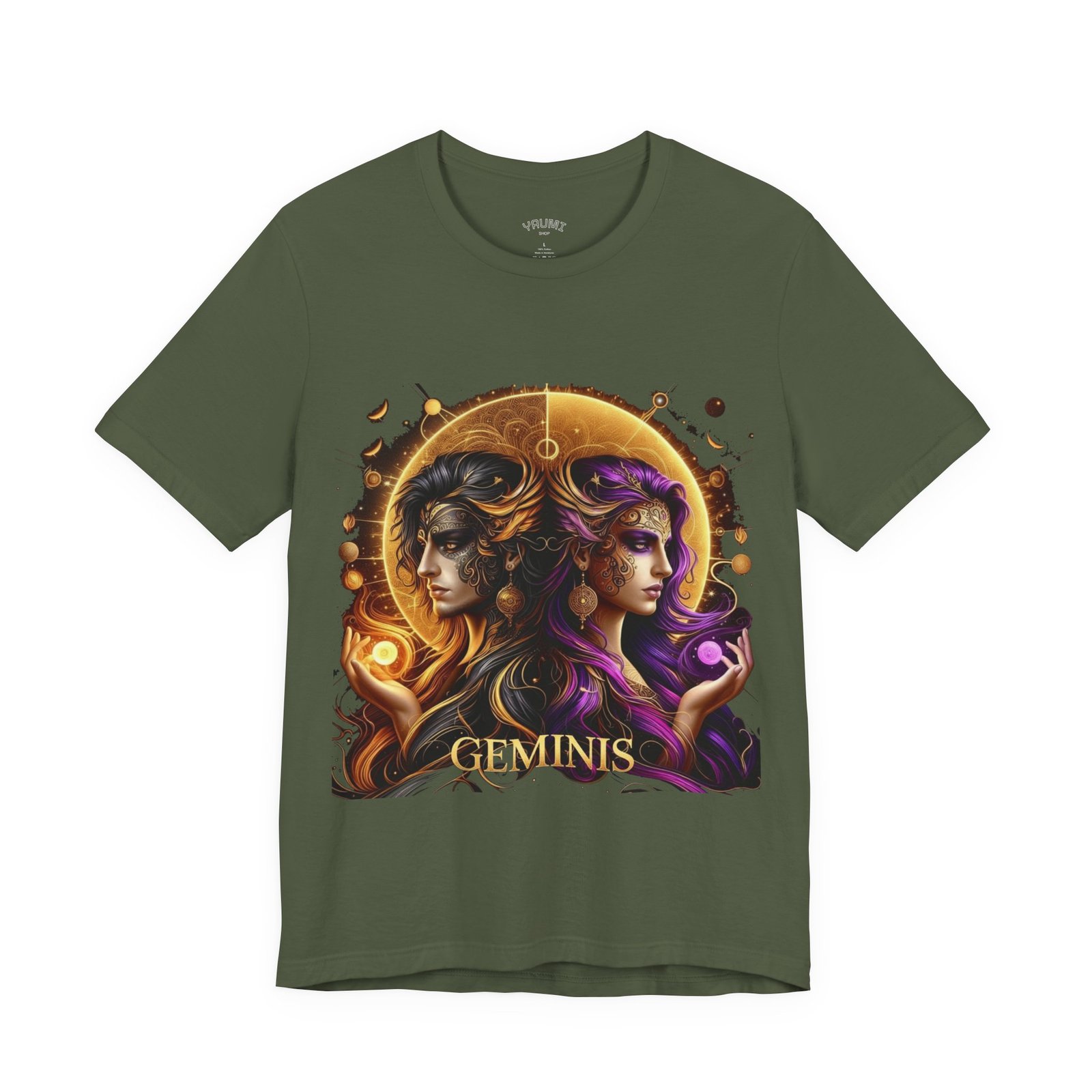 gemini zodiac t shirt — artistic twin portrait astrology tee gemini zodiac t shirt — artistic twin portrait astrology tee