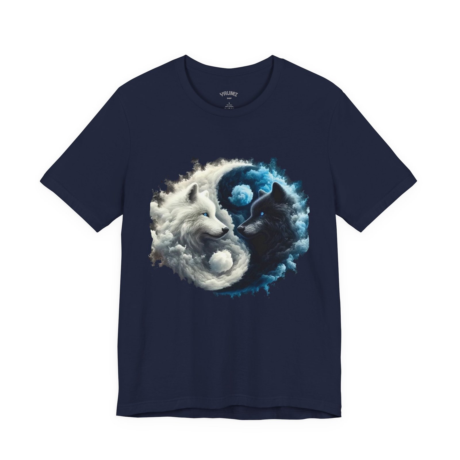wolf yin yang t shirt — white & black wolf spiritual balance tee wolf yin yang t shirt — white & black wolf spiritual balance tee