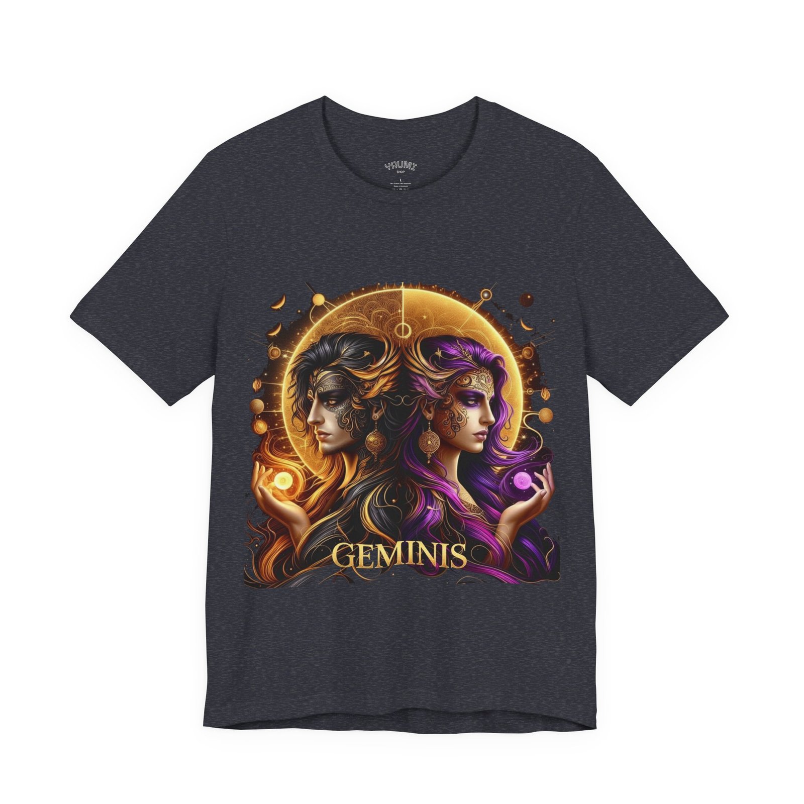 gemini zodiac t shirt — artistic twin portrait astrology tee gemini zodiac t shirt — artistic twin portrait astrology tee